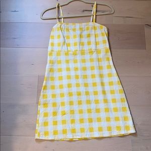 Yellow checkered dress